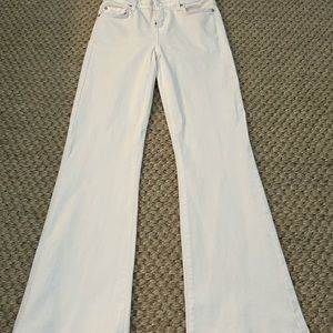 7 For All Mankind White Jeans